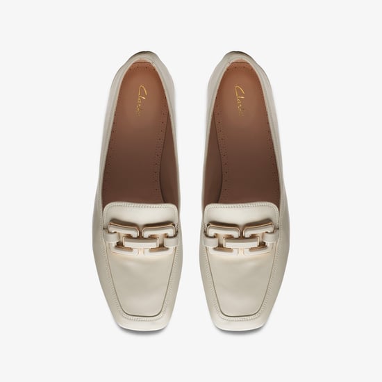 Seren30 Einfache Elfenbeinleder Schuhe - Image 6
