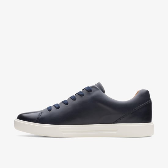 Un Costa Spitze Navy Leder Sneakers - Image 2