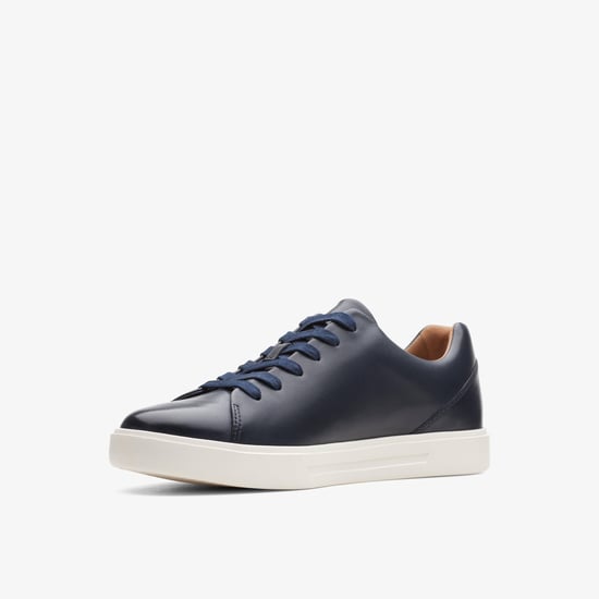 Un Costa Spitze Navy Leder Sneakers - Image 4