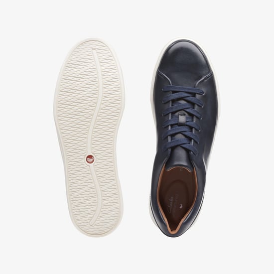 Un Costa Spitze Navy Leder Sneakers - Image 6