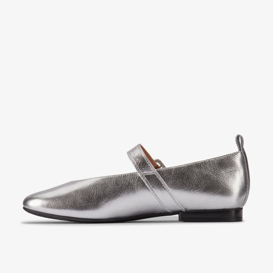 Fawna Bar Silberne Leder Schuhe - Image 2