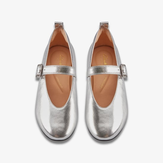 Fawna Bar Silberne Leder Schuhe - Image 6