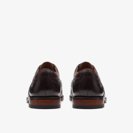 Craftdean Flügel-Brogue Schuhe aus dunkelbraunem Leder - Image 5