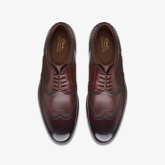 Craftdean Flügel-Brogue Schuhe aus dunkelbraunem Leder - Image 6