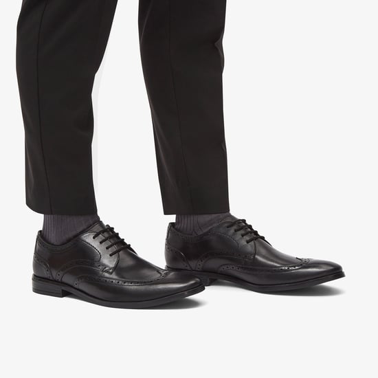 Brandon Limit Brogue schwarze Lederschuhe - Image 2