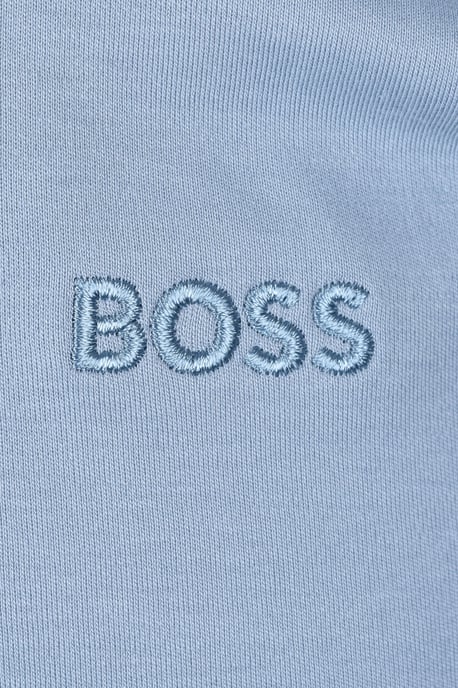 Boss Orange Interlock Polo Light Pastel Blue - Image 3