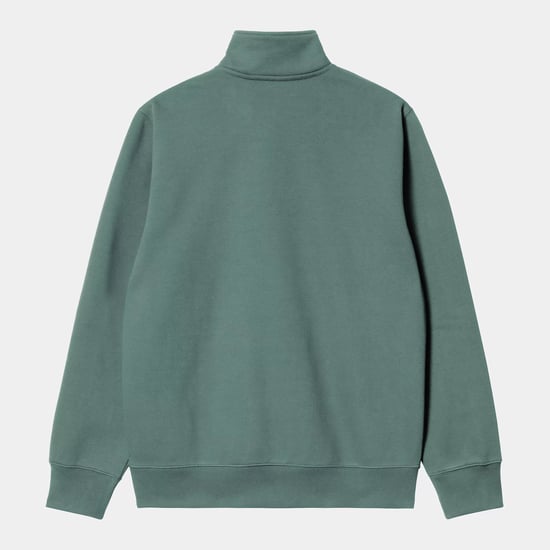 CARHARTT CHASE NECK 1/4 ZIP SILVER PINE/GOLD - Image 2