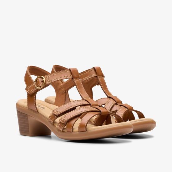 Emily2 Rosa Tan Leder Sandalen - Image 5