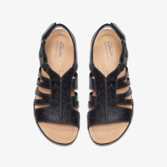 April Belle Schwarze Leder Sandalen - Image 6