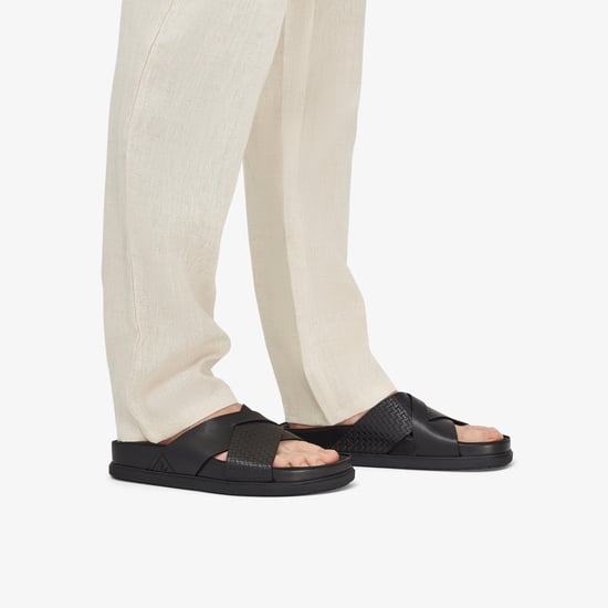 Torford Cross schwarze Leder-Sandalen - Image 2