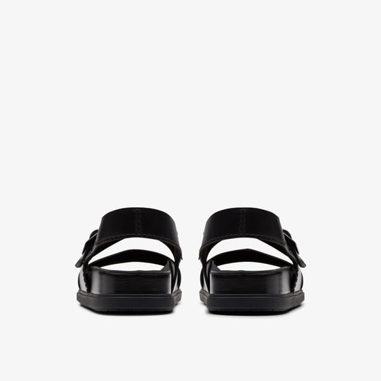 Torford Riemen Schwarze Leder Sandalen - Image 5