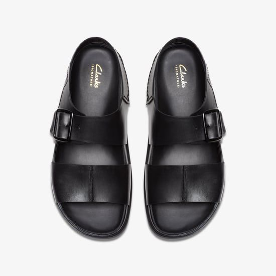 Torford Riemen Schwarze Leder Sandalen - Image 6