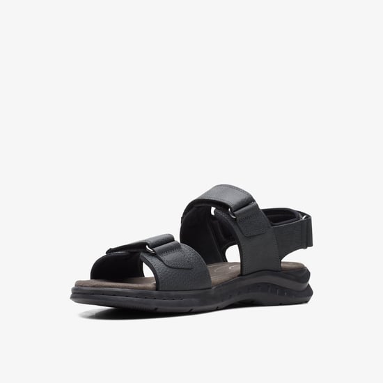 Hapsford Creek Schwarze Geschmeidige Leder-Sandalen - Image 4