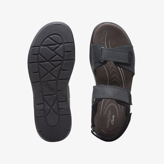 Hapsford Creek Schwarze Geschmeidige Leder-Sandalen - Image 6