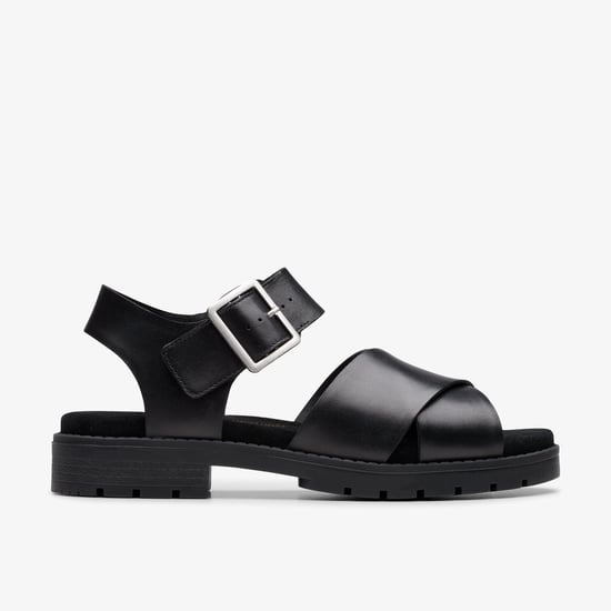 Orinoco Cross Schwarze Leder Sandalen - Image 1