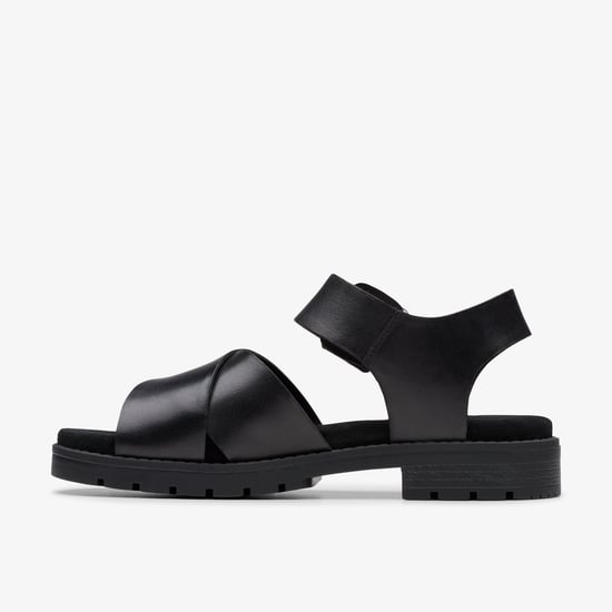 Orinoco Cross Schwarze Leder Sandalen - Image 2