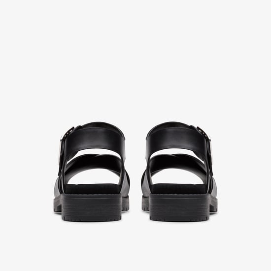 Orinoco Cross Schwarze Leder Sandalen - Image 5
