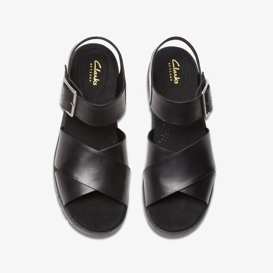 Orinoco Cross Schwarze Leder Sandalen - Image 6