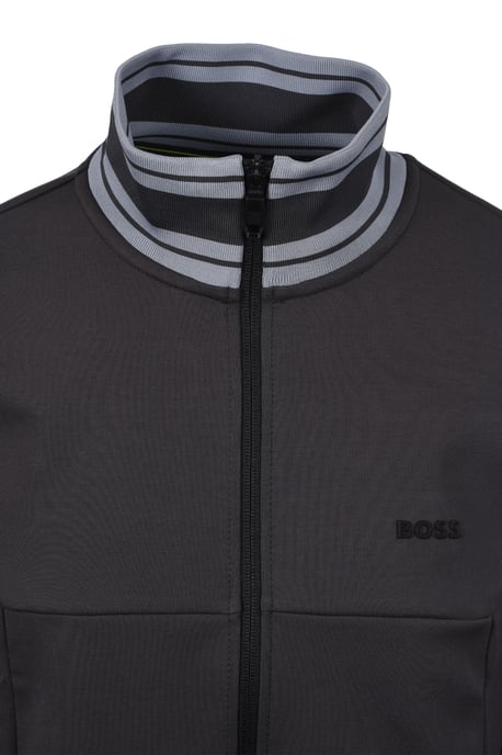 BOSS Green F Zone Track Top Dark Grey - Image 2