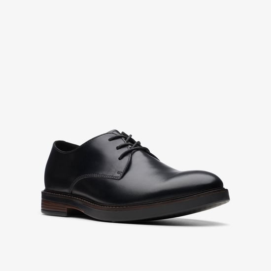 Paulson Einfache Schwarze Leder Schuhe - Image 3