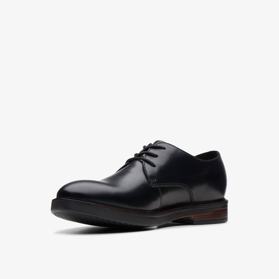 Paulson Einfache Schwarze Leder Schuhe - Image 4