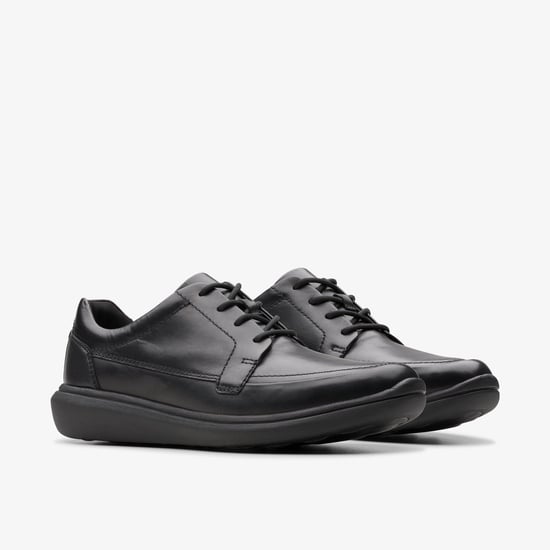 Watchet Spitze Schwarze Lederschuhe - Image 4