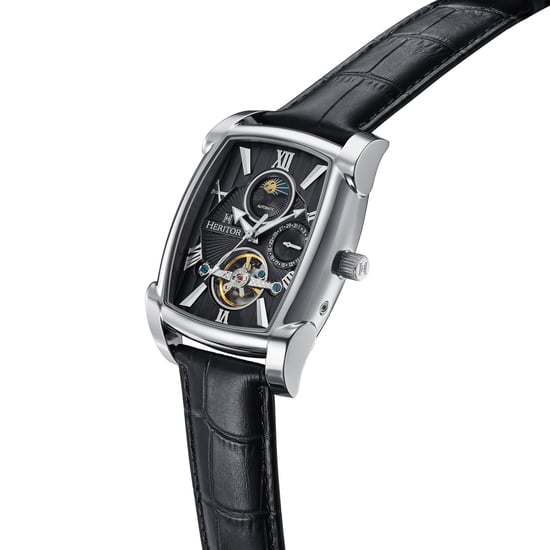 Heritor Automatikuhr Valentin mit Lederarmband und Datum - Image 3