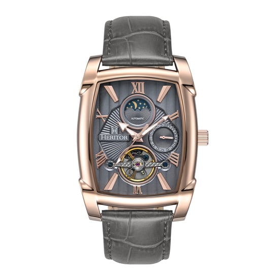Heritor Automatikuhr Valentin mit Lederarmband und Datum - Image 1