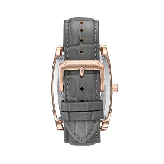 Heritor Automatikuhr Valentin mit Lederarmband und Datum - Image 2