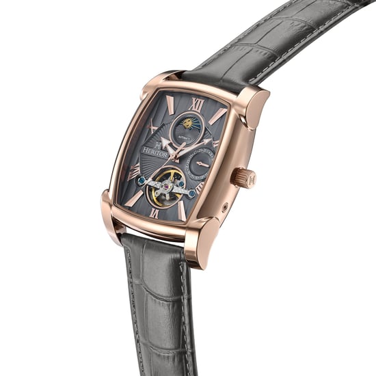 Heritor Automatikuhr Valentin mit Lederarmband und Datum - Image 3