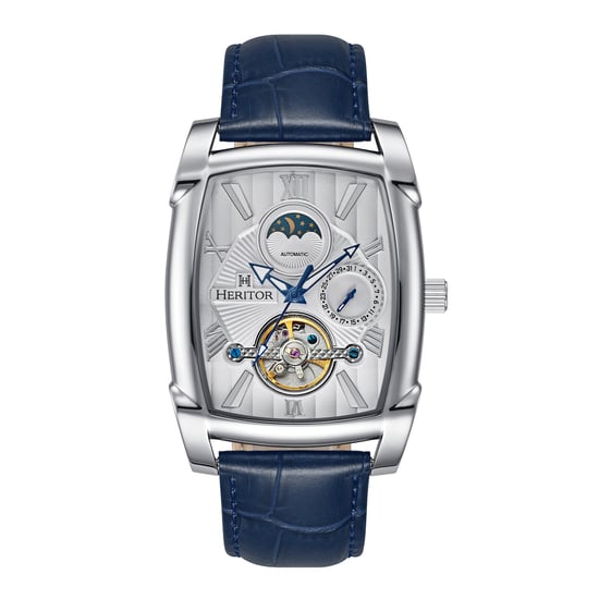 Heritor Automatikuhr Valentin mit Lederarmband und Datum - Image 1
