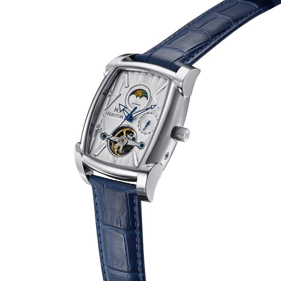 Heritor Automatikuhr Valentin mit Lederarmband und Datum - Image 3