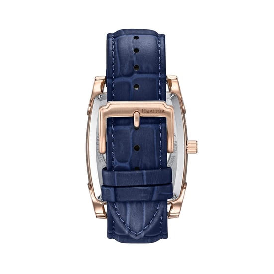 Heritor Automatikuhr Valentin mit Lederarmband und Datum - Image 2
