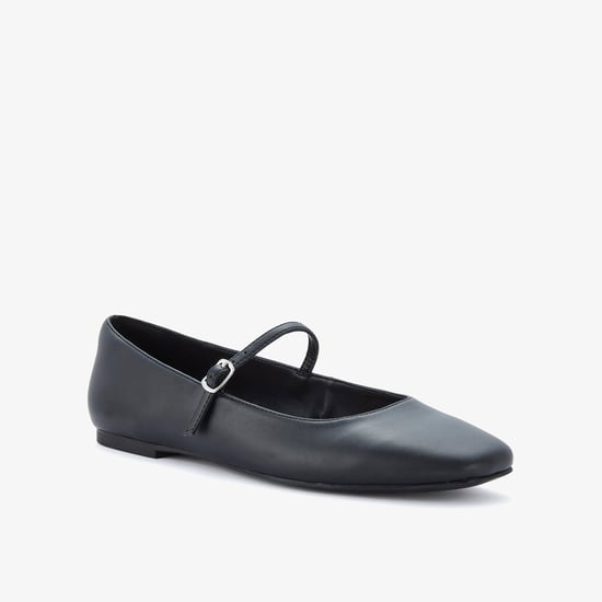 Emelina Gem Schwarze Glatte Schuhe - Image 4