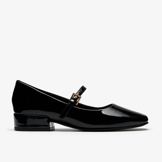 Seren30 Schnalle Schwarze Lackschuhe - Image 1