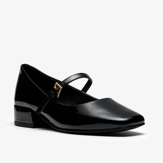 Seren30 Schnalle Schwarze Lackschuhe - Image 4