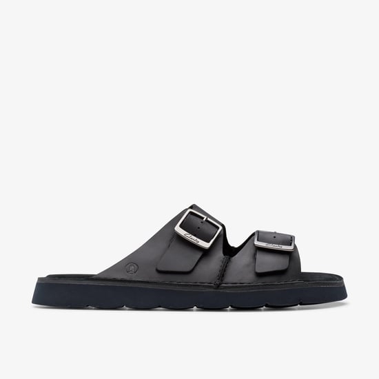 Solsbury Riemen Schwarze Leder-Sandalen - Image 1