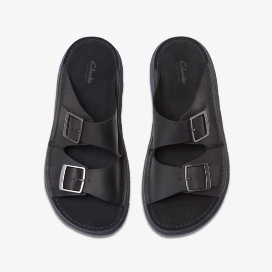 Solsbury Riemen Schwarze Leder-Sandalen - Image 6