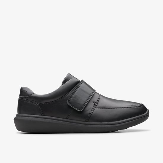 Watchet Riemen Schwarze Leder Schuhe - Image 1