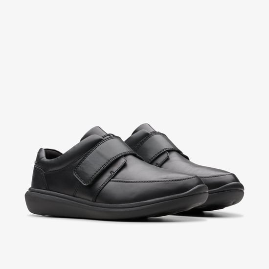 Watchet Riemen Schwarze Leder Schuhe - Image 4
