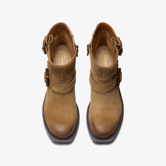 Rebelle Schnalle Walnuss Wildleder Stiefel - Image 6