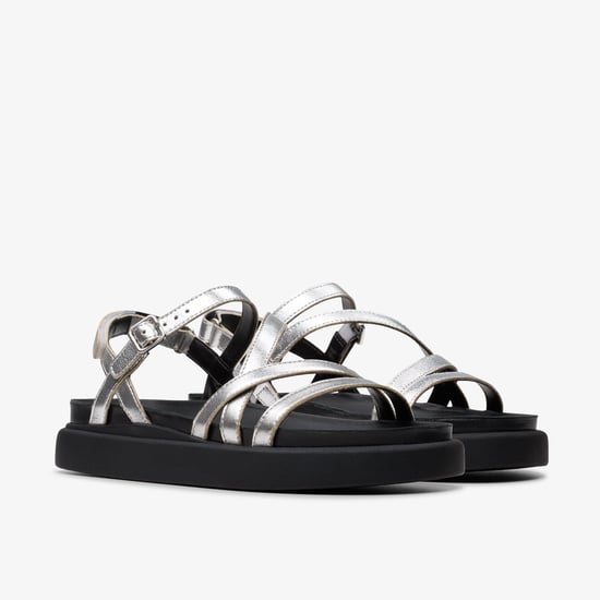 Aristella Rose Silber Metallische Sandalen - Image 4