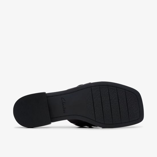 Ariany Mule Schwarz Leder Sandalen - Image 3