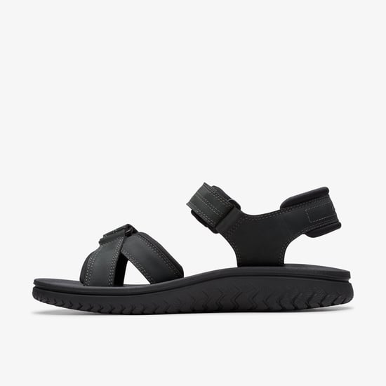 Wesley Shore Schwarze Leder Sandalen - Image 3