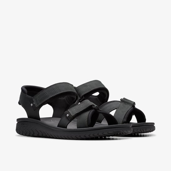 Wesley Shore Schwarze Leder Sandalen - Image 5