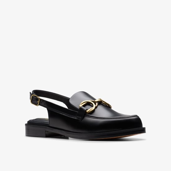 Straven Sling Schwarze Leder Schuhe - Image 4