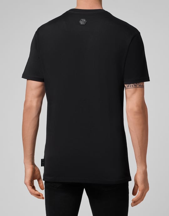 Philipp Plein T‑Shirt mit Rundhalsausschnitt und Wappenprint - Schwarz - Image 4