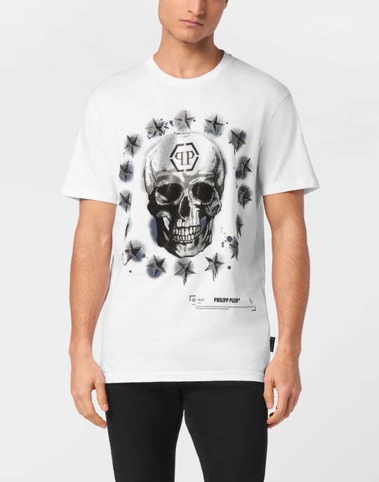 Philipp Plein Rundhals-T-Shirt Skull - Weiß - Image 2