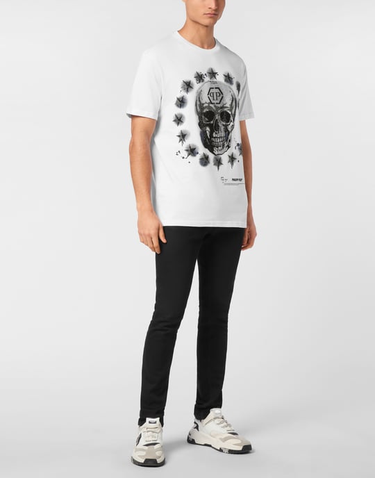Philipp Plein Rundhals-T-Shirt Skull - Weiß - Image 3