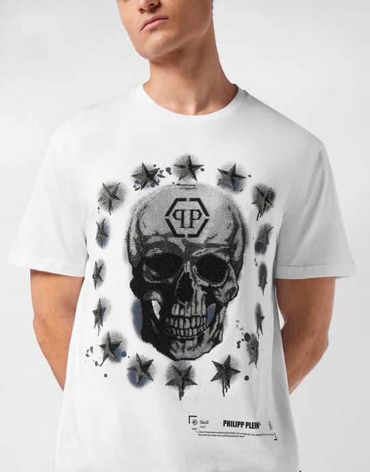 Philipp Plein Rundhals-T-Shirt Skull - Weiß - Image 5